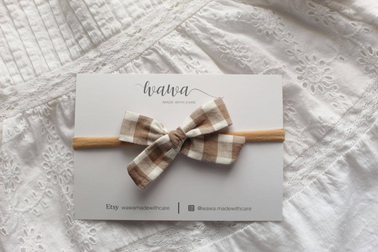 SCHOOL GIRL | NEUTRAL GINGHAM