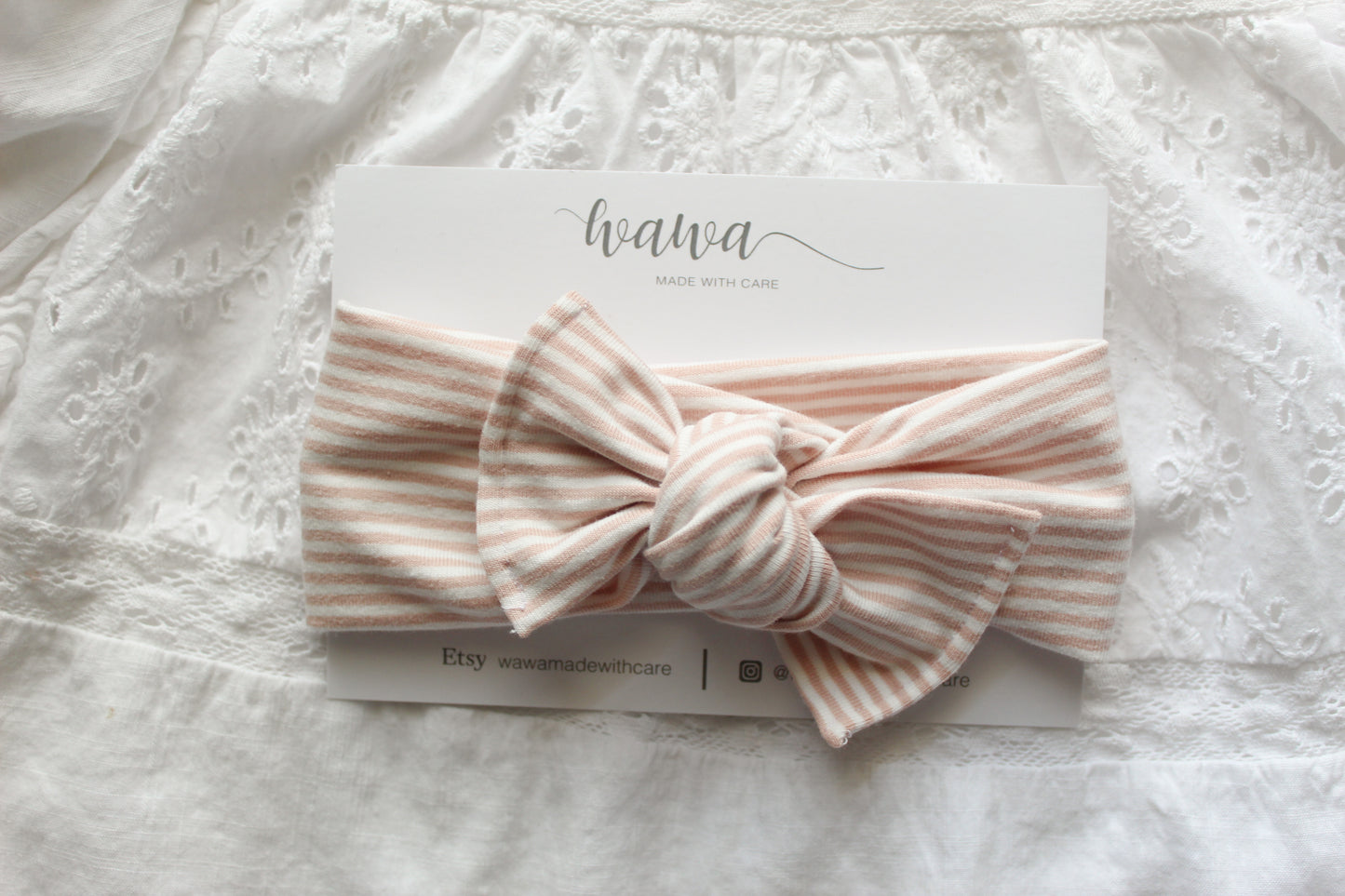 COTTON HEADWRAP | PINK STRIPES