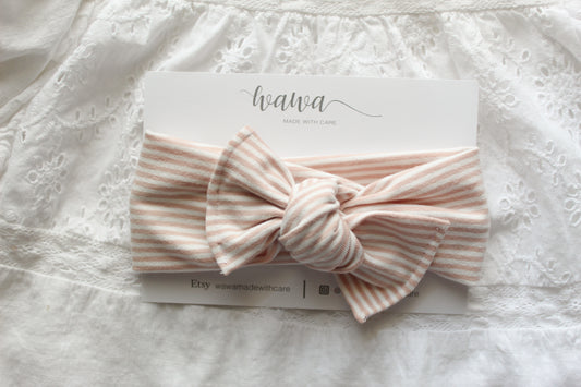 COTTON HEADWRAP | PINK STRIPES