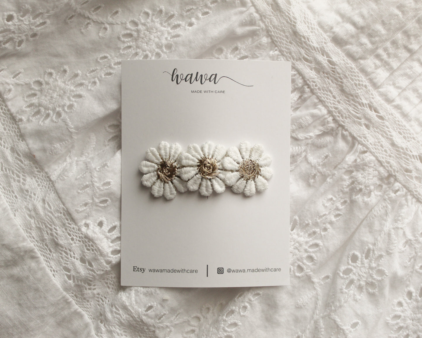 LACE CLIP I BIG DAISIES