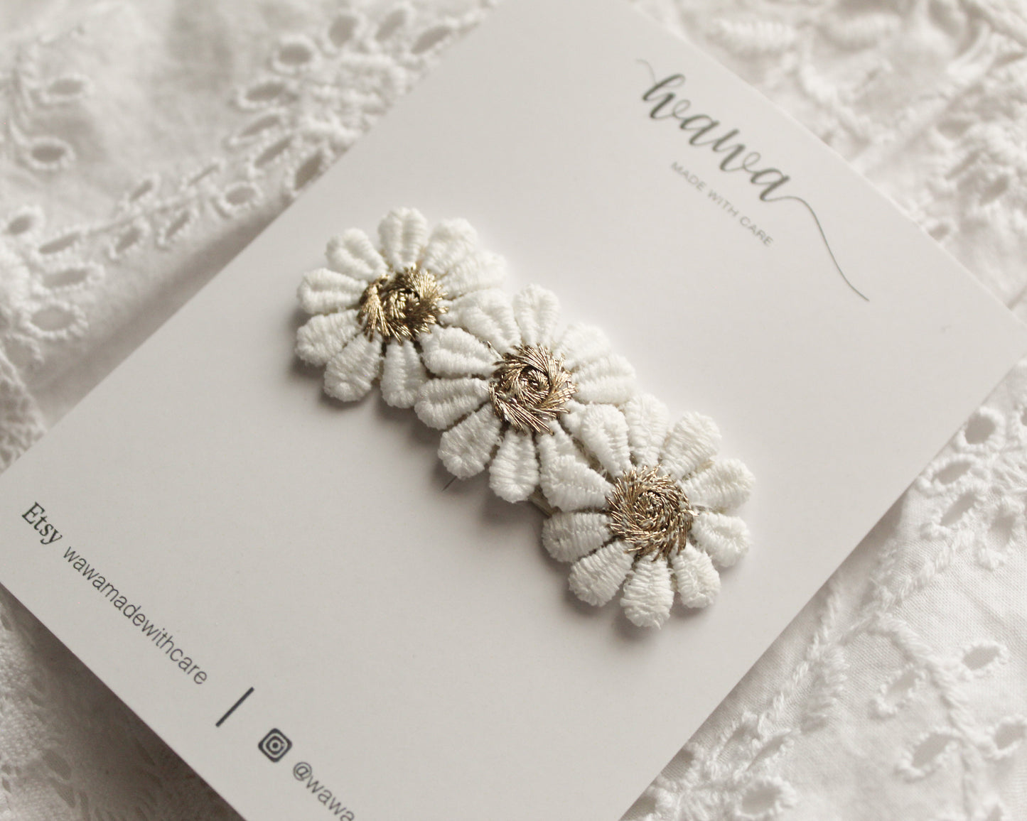 LACE CLIP I BIG DAISIES