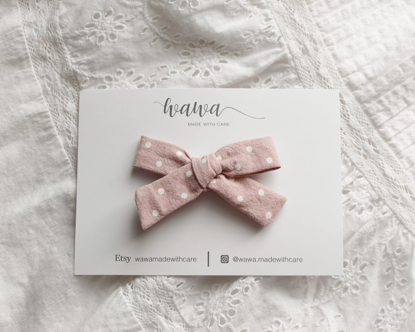 SCHOOL GIRL | DUSTY PINK WITH DOTS