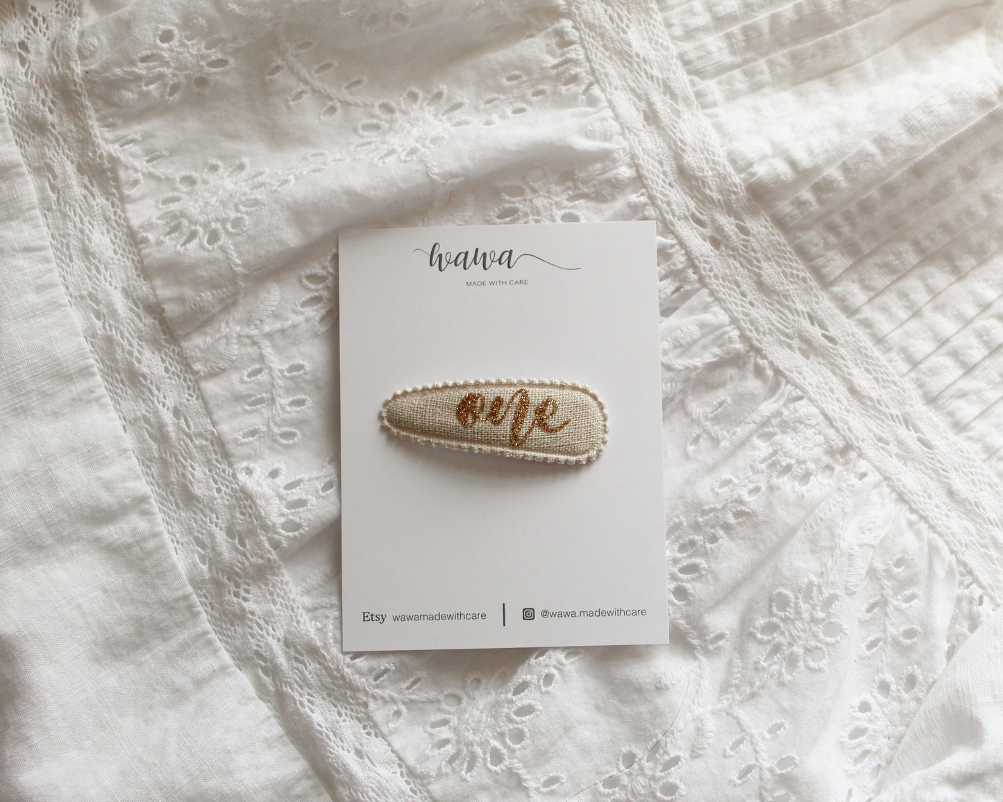 FABRIC SNAP CLIP I OATMEAL