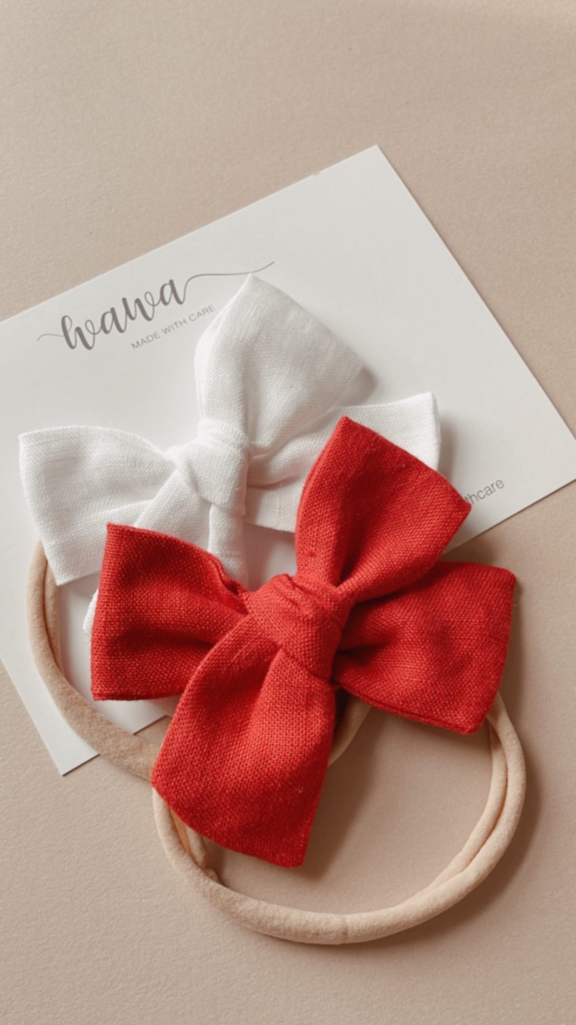 CASSIC BOW | RED LINEN