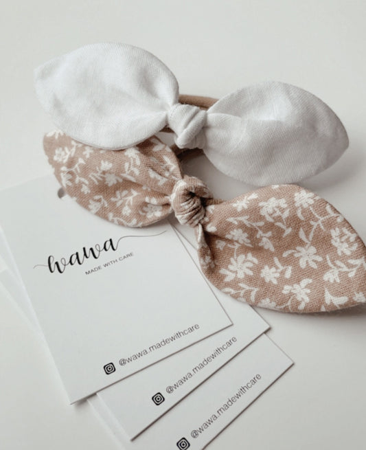 BUNNY TIE | FLORAL TAUPE